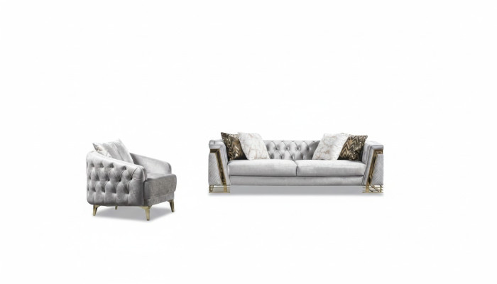 Sitzgarnitur Wohnlandschaft Sofa-Set Wohnzimmergarnitur Polstergarnitur Couch