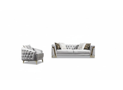 Sitzgarnitur Wohnlandschaft Sofa-Set Wohnzimmergarnitur Polstergarnitur Couch