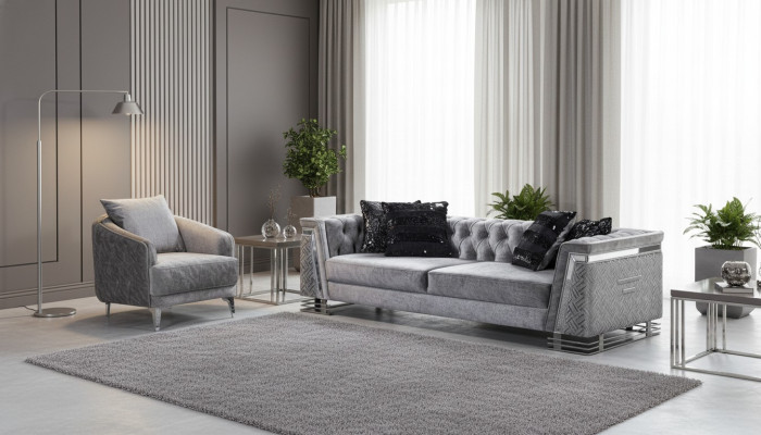 Sitzgarnitur Wohnlandschaft Sofa-Set Wohnzimmergarnitur Polstergarnitur Sofas