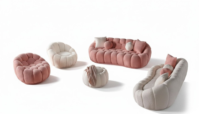 Sitzgarnitur Wohnlandschaft Sessel Sofa-Set Wohnzimmergarnitur Polstergarnitur