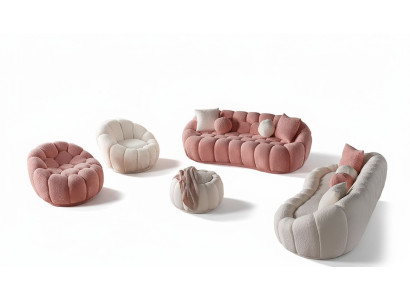 Sitzgarnitur Wohnlandschaft Sessel Sofa-Set Wohnzimmergarnitur Polstergarnitur