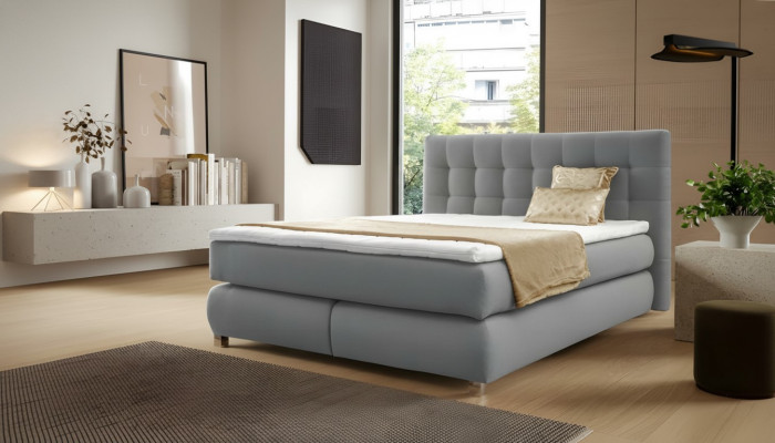 Bett Luxus Schlafzimmer Polster Design Stoff Betten Textil 160x200 Modern Neu