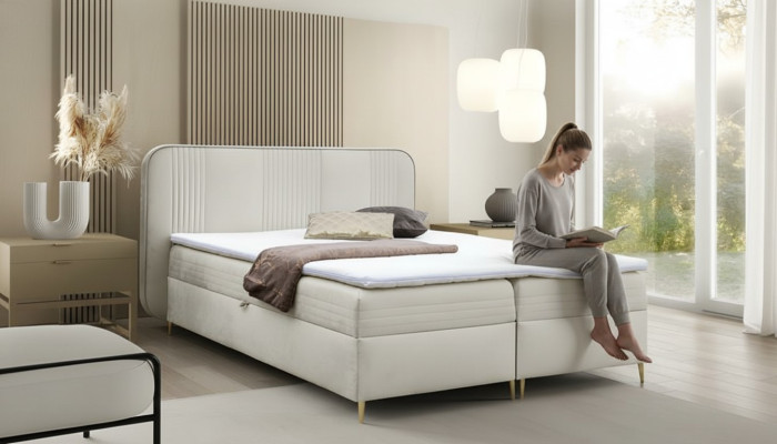 Polsterbett Bett Komfortbett Designbett Doppelbett 200x200 Schlafzimmerbetten