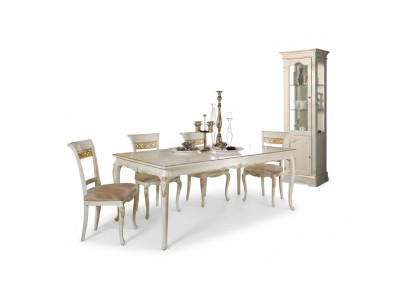 Esszimmer Garnitur Set5tlg Esstisch 4x Stühle Modern italienische Möbel Lux Neu