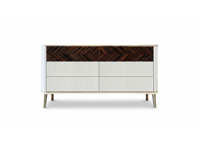 Kommode Schlafzimmer JV Möbel Flügeltür Design Italienische Braun Elegantem Neu