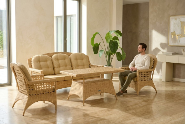 GartenMöbel Set4tlg Sofagarnitur Terrasse Sofa Couchtisch Benutzerfreundlichkeit