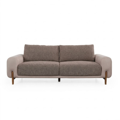 Bequem Grau Dreisitzer Sofa Stilvoll Wohnzimmer Textil 3-Sitzer Sofa Neu