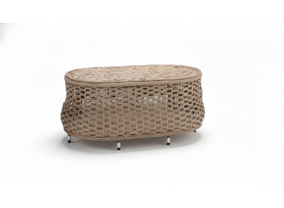 Couchtisch Braun Luxus Moderner Tisch Design Kaffeetisch Rattan Beistell