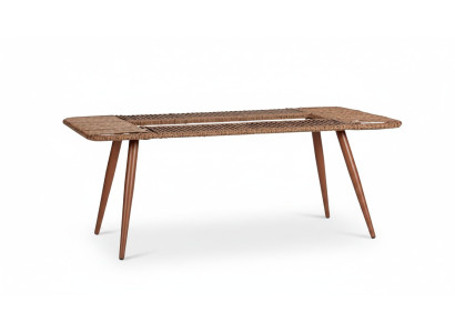 Couchtisch Hochwertig Braun Moderner Design Luxus Kaffeetisch Rattan Beistell