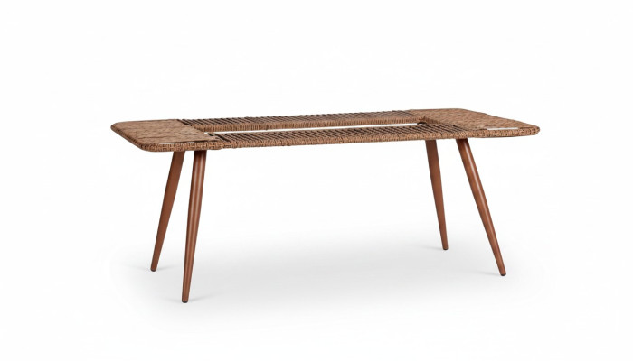 Couchtisch Braun Luxus  Tisch Design Kaffeetisch Hochwertig Rattan Beistell