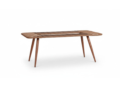 Couchtisch Braun Luxus  Tisch Design Kaffeetisch Hochwertig Rattan Beistell