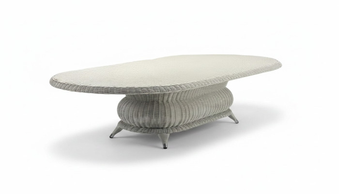 Couchtisch Grau Luxus Moderner Design stilvoll Kaffeetisch Hochwertig Rattan