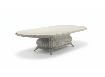 Couchtisch Grau Luxus Moderner Design stilvoll Kaffeetisch Hochwertig Rattan