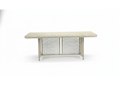 Couchtisch Hochwertig Luxus Rattan Grau Moderner Kaffeetisch Beistell Design