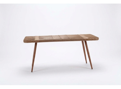 Couchtisch Braun Luxus Rattan Moderner Design stilvoll Kaffeetisch Hochwertig