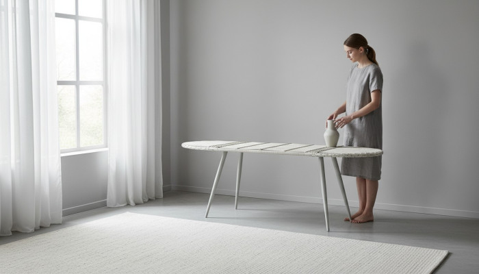Couchtisch Weiß Luxus Hochwertig Rattan Moderner Design stilvoll Kaffeetisch