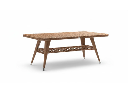 Couchtisch Rattan Braun Luxus Hochwertig Moderner Design stilvoll Kaffeetisch