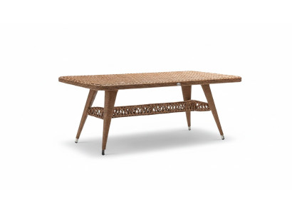 Couchtisch stilvoll Rattan Braun Luxus Hochwertig Moderner Design Kaffeetisch