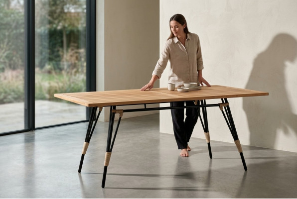 Couchtisch Rechteckig Braun Luxus Rattan Moderner Design Kaffeetisch Hochwertig