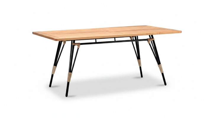Couchtisch Rechteckig Braun Luxus Rattan Moderner Design Kaffeetisch Hochwertig