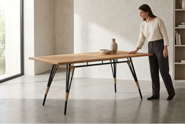 Couchtisch Rechteckig Braun Luxus Hochwertig Rattan Moderner Design Kaffeetisch