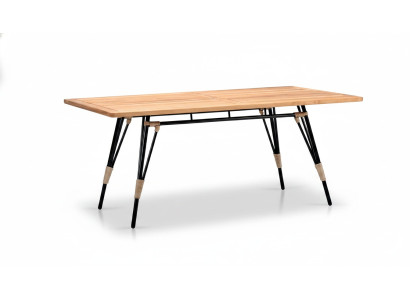 Couchtisch Hochwertig  Rechteckig Braun Luxus Rattan Moderner Design