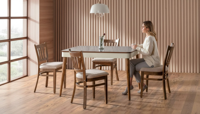 Esszimmer Set Modern Stuhl Set 4x Stühle Essgruppe Garnitur Lehnstühle Luxus