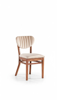 Esszimmerstuhl Beige Holz Modern Stuhl Sessel Sitzer Esszimmer Stühle Luxus