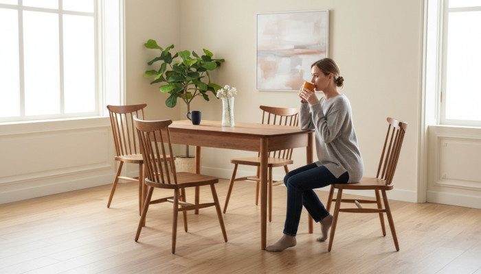 Esszimmer Set Garnitur Braun Tisch 4x Stühle Design Modern Möbel Luxus Esstisch