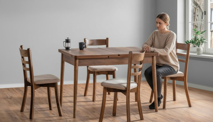 Esszimmer Set Hochwertig Garnitur Tisch 4x Stühle Design Modern Möbel  Esstisch