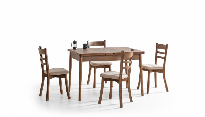 Esszimmer Set Hochwertig Garnitur Tisch 4x Stühle Design Modern Möbel  Esstisch
