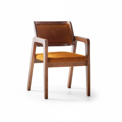 Stuhl Braun Design Wohnzimmer Esszimmer Holz Stühle Polster Hochwertig Möbel