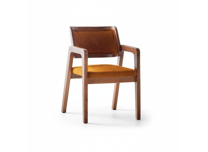 Stuhl Braun Design Wohnzimmer Esszimmer Holz Stühle Polster Hochwertig Möbel