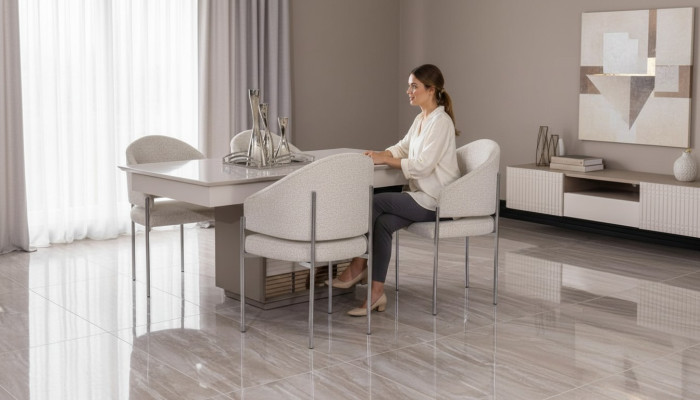 Esszimmer Set Hochwertig Garnitur Tisch 4x Stühle Design Modern Möbel Esstisch