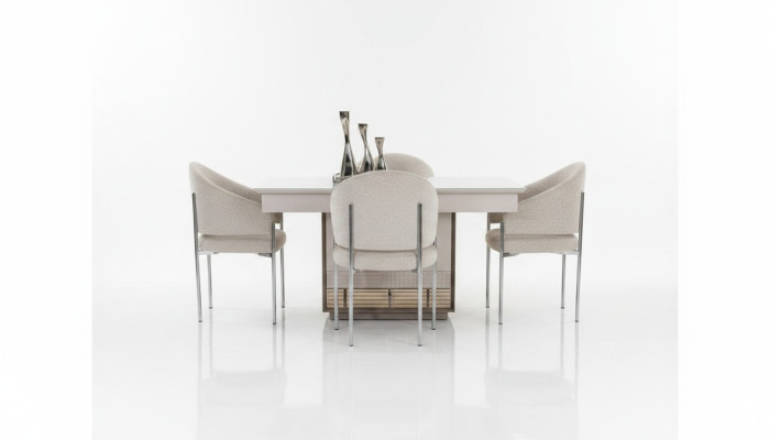 Esszimmer Set Hochwertig Garnitur Tisch 4x Stühle Design Modern Möbel Esstisch
