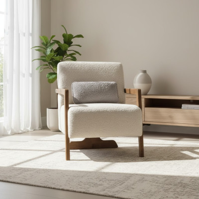 Beige Sessel Wohnzimmer Luxus Polstermöbel Moderne Design Sitz Einrichtung