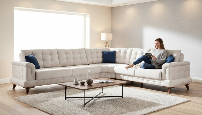 Wohnlandschaft Eckcouch Polsterecke Ecklounge Ecksofa Design Sofa Couch 335x265