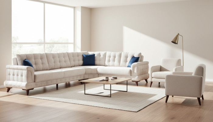 Wohnlandschaft Eckcouch Polsterecke Ecklounge Ecksofa Design Sofa Couch 335x265
