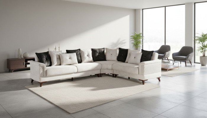 Wohnlandschaft Ecksofa Sofas Bettkasten Polstersofa Couch Sofa L-Form Eckcouch