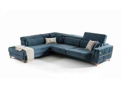Ecksofa Sofa L-Form Ledersofa Couch Wohnlandschaft Garnitur Moderne Sofas