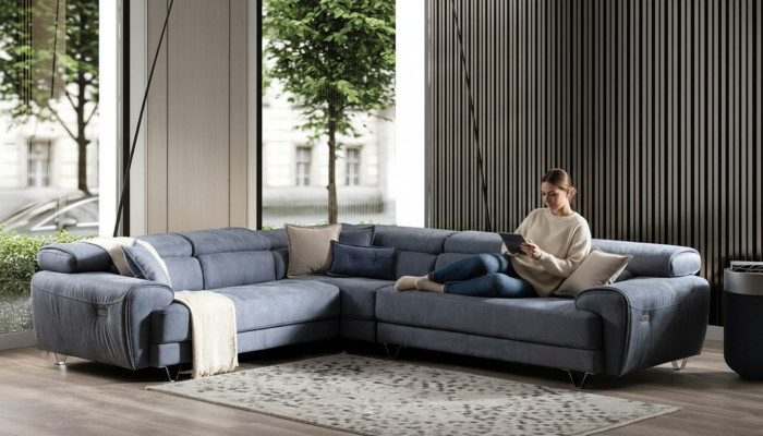 Ecksofa Wohnlandschaft Eckcouch Ecklounge Polsterecke Design Sofa Couch Garnitur