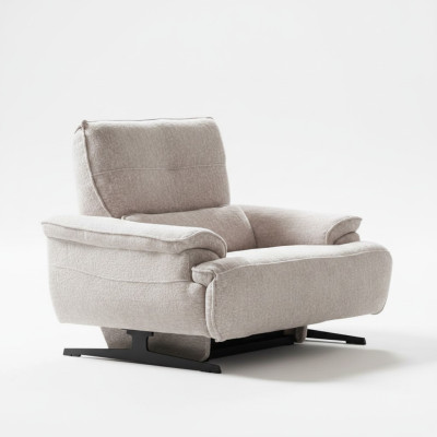 Beige Sessel Textil Wohnzimmer Einsitzer Wartezimmer Möbel Lounge Club