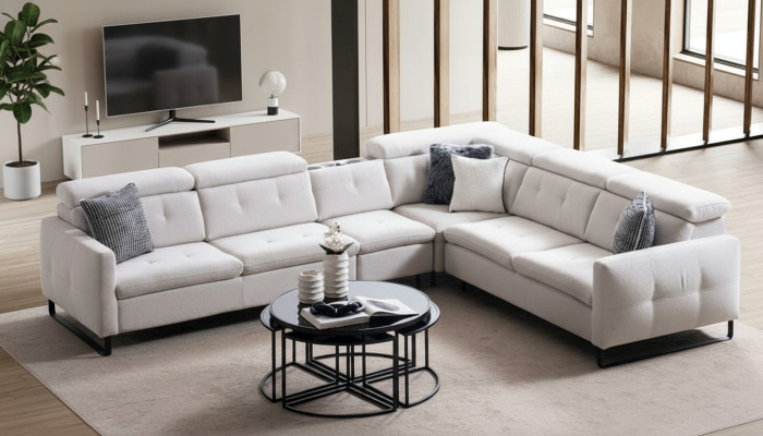Ecksofa L-form Garnitur Eckcouch Wohnlandschaft Sofa Wohnlandschaft LForm Luxus