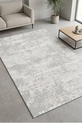 Teppich Wohnzimmerteppich Kunstfaserteppich Kurzflor Grau Einfarbig Teppiche