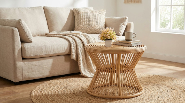 Couchtisch Terrasse Rattan Garten Möbel Modern Luxus Rundtisch Outdoor
