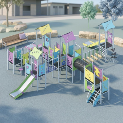 Spielplatz Rutschbahn Spielgelände Klettergerüst Kinderspielplatz Freizeitpark