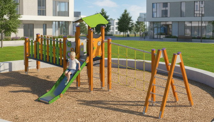Spielplatz Klettergerüst Spielbereich Freien Abenteuerspielplatz Hochwertigkeit