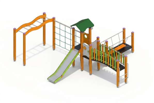 Spielplatzanlage Spielzone Spielpark Rutschbahn Spielbereich Bewegungsfläche