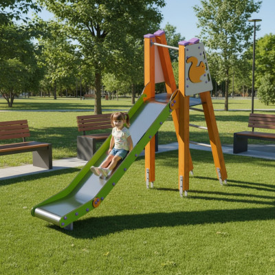 Spielplatzanlage Spielzone Spielpark Rutschbahn Spielbereich Bewegungsfläche