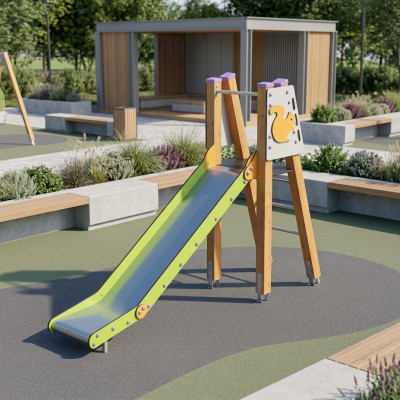 Spielplatzanlage Spielzone Spielpark Rutschbahn Spielbereich Bewegungsfläche